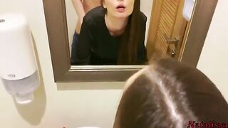 The first night date in the restaurant toilet, Natalissa gets intimate