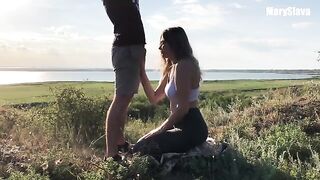A fit girl was fucked during her outdoor training session