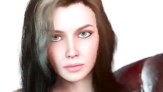 A beautiful woman has grown her boobs and fucks with a man