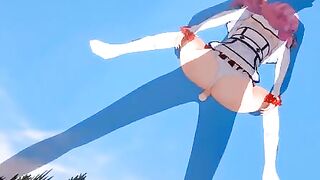 Hentai anime with Flare Arlgrande getting fucked and sucking for the first time (POV)