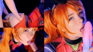 Asuka Langley fucked deep in her wet and juicy pussy