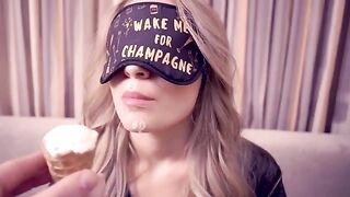 The lost beauty Dozza got cum in her mouth in POV