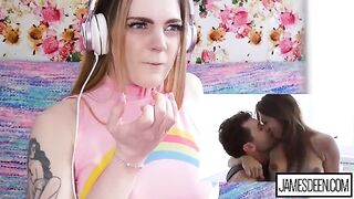 Carly Rae Summers reacts to the wildest James Deen vs Sara Luvv compilation