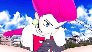 Jessie Team Rocket wants to fuck your rocket Pokémon in POV hentai