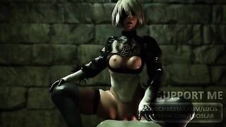 Nier Automata 2B sex compilation with sound, featuring the hottest scenes from 2021