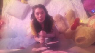 Elena Koshka, a stunning Russian model, indulges in solo play with impressive toys