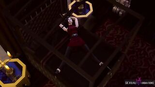 Ada Wong captured by a zombie girl and fucked hard