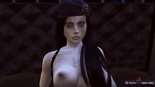 Ada Wong captured by a zombie girl and fucked hard