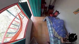 A cute maid got fucked by a horny tourist in his hostel room