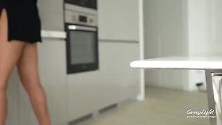 A step mom caught her step son jerking off and helped him finish quickly