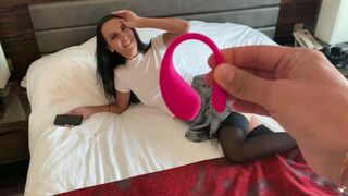 He's controlling my orgasm again with the Lovense Lush toy