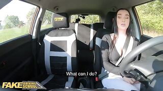 Pervert driving instructor cheats with hot student in a car