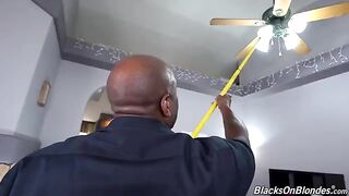 Petite Jazmin Luv wants a handyman to fuck her hard and deep