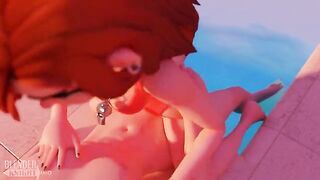 Wendy by the pool in Dipper action