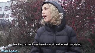 Public Agent Meets Curly Haired Spanish Babe Geishakyd for Cash