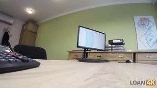 A woman needs a loan for business, she has to fuck the agent in the office