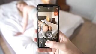 The stepsis distracted me from work and got a huge cumshot