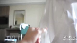 This girl knows how to relax on vacation. She gives a handjob and gets fucked hard