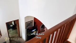 She was fucked by her stepbrothers while chatting with them about something completely different