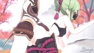 Kuki Shinobu gets her pussy railed in doggy style - Genshin Impact