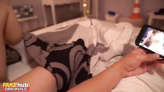 Young floozie gets banged by pervert stepdad in the dead night