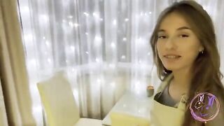 Cheating with a hot housemaid, right from the kitchen