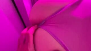 Public toilet sex with a young girl and a waiter in a restaurant
