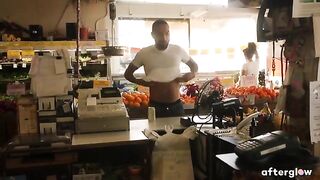 Mickey Mod and pregnant Maxine Holloway in public action