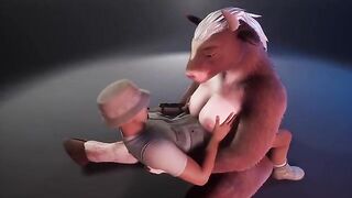 Furry cow helps the ranger with milk production in a wildlife game