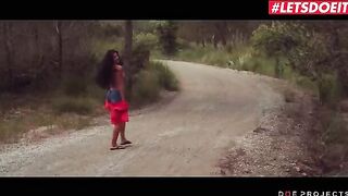 Spanish babe Alexa Tomas gets her pussy wet before hardcore sex