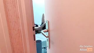 I spy on my stepsister as she masturbates and I offered her my cock, she accepted!