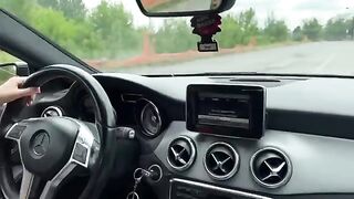 Italian girl buys a used car and fucks the seller in it. Dialogues in Italian