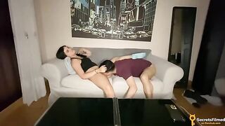 A girl invited a friend to watch a movie, but they started fucking
