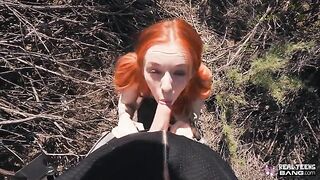 Redhead teen Madi Collins gets banged hard after flashing her boobs