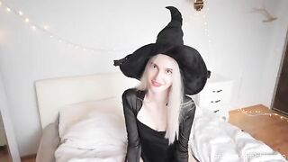 A man came inside a naughty witch on Halloween, fulfilling a wild fantasy