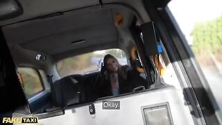 The sexy passenger Jayla De Angelis gets wild in the cab