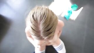 A sweet teen gets fucked hard in the gym by a mysterious figure