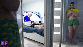 A stepdaughter spies on her stepdad in part 2 of this taboo series