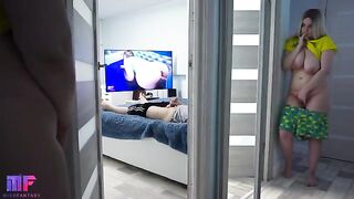 A stepdaughter spies on her stepdad in part 2 of this taboo series
