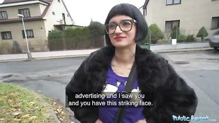 Candy Scott gets her pussy filled with a big cock for cash in this steamy Public Agent scene