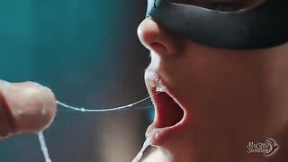 That's what a real cumslut should do with used condoms! Draining big fat loads in 4K close-up