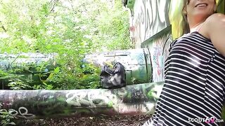 German guy picked up a Turkish slut on the street for raw sex