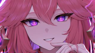 Yae Miko's 5-minute sex promise with her feet, a popular hentai JOI title