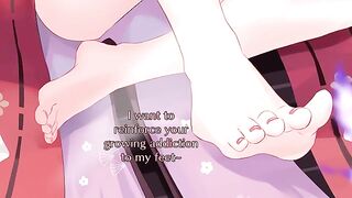 Yae Miko's 5-minute sex promise with her feet, a popular hentai JOI title
