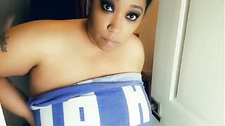 BBW Ebony StepMom gets cornered and fucked by her stepson in the closet