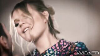A cute and giggly blonde girl gets a big dick from Southern Comfort