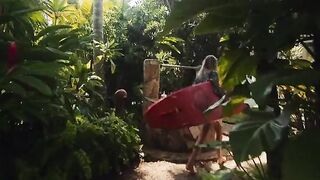 A couple enjoys a romantic sea sex and scenic surf adventure