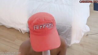 A girl is racing and she likes it deep in her ass