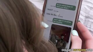 Brynn, a sexy girl, fucks with a black man while her husband watches
