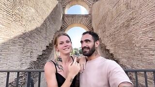 Date night in Rome turns into a passionate and intimate encounter